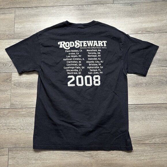 Rod Stewart US Tour Y2K shirt Adult Large EUC concert 2 sided 08 - Picture 2 of 4